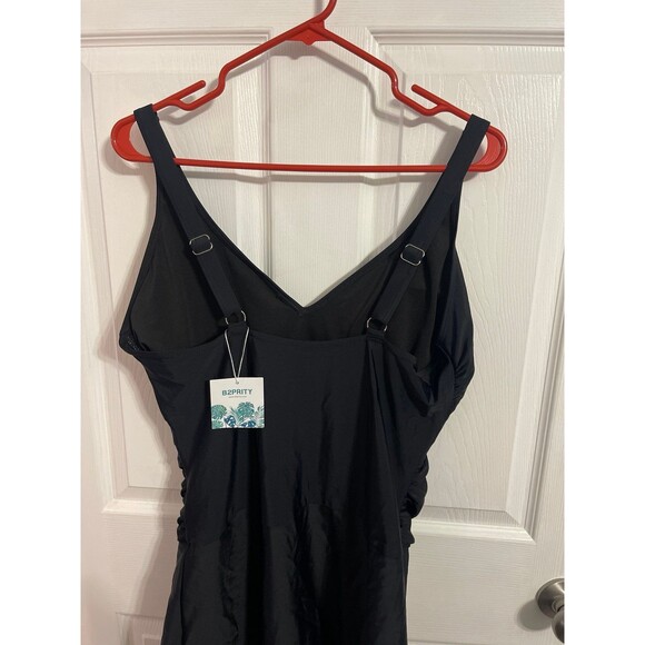 B2prity One Piece Swimdress Black Size 2XL(16W) New With Tag - Picture 9 of 10